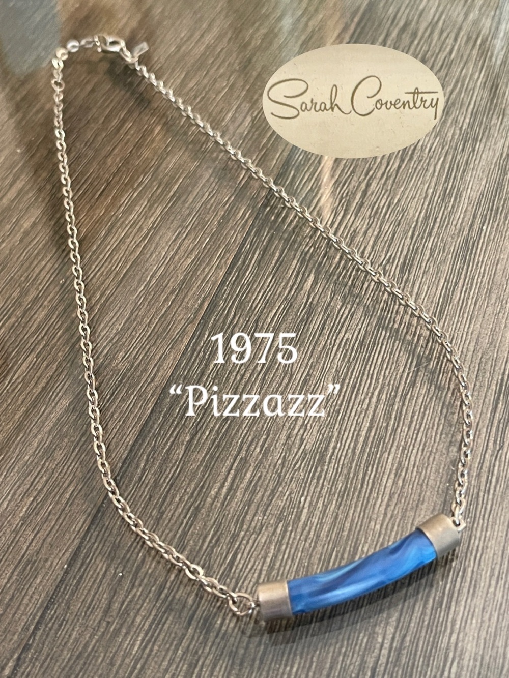 Vintage 1975 Sarah Coventry “Pizzazz” Choker Necklace 14.5” & 15.5” Curved Bar